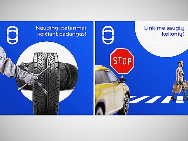 Autoaibė soc. tinklų vizualiniai maketai