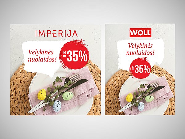 Velykinės nuolaidos - baneriai